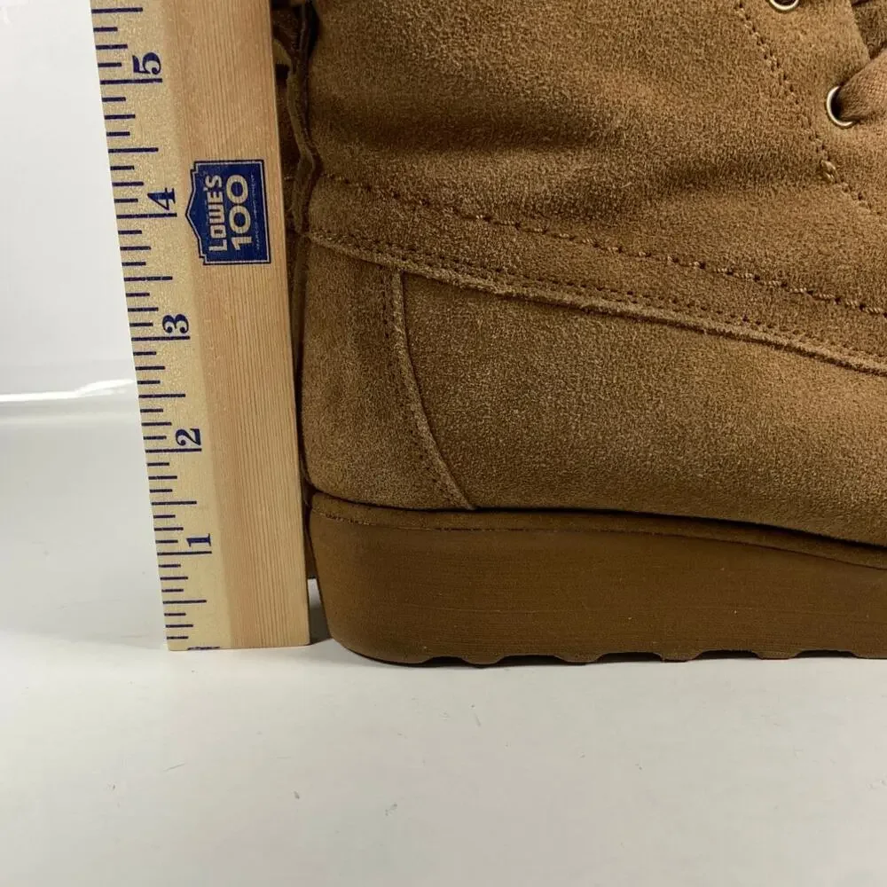 Bearpaw Krista Suede Wool Blend Sheepskin Footbed Winter Boots Size 8